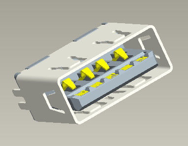 1.0Amp Usb de alta velocidad 3,0 un tipo de la vertical 180° SMT del conector 11.5m m