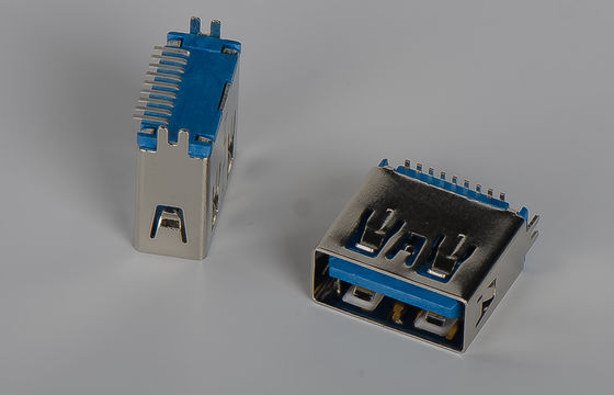 1.0Amp Usb de alta velocidad 3,0 un tipo de la vertical 180° SMT del conector 11.5m m