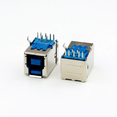 1.0Amp tipo de ángulo recto de la inmersión del conector de alta velocidad el 90° del Usb 3,0 B