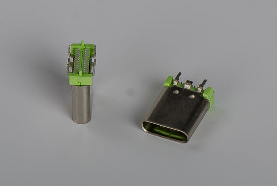 Tipo conector 180° vertical de SMT del Usb C 3,1 de los conectores de la entrada-salida