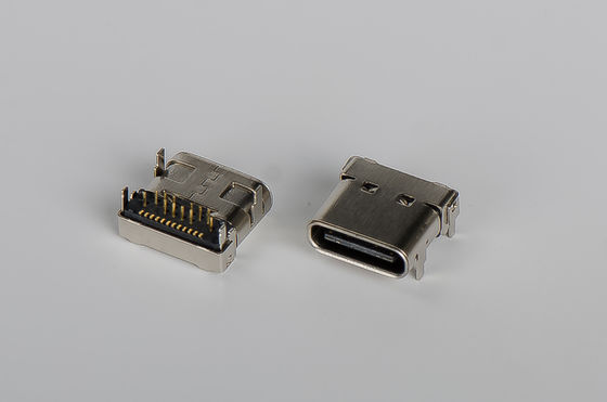 El tipo femenino conector SMT del reversible del Usb 3,1 de C sumerge 1.2m m 10000 ciclos de mínimo