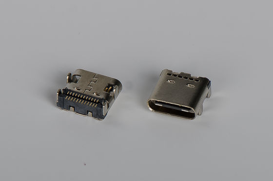 24 Usb 3,1 SMT el 90° doble de ángulo recto femenino del conector de PIN Type C