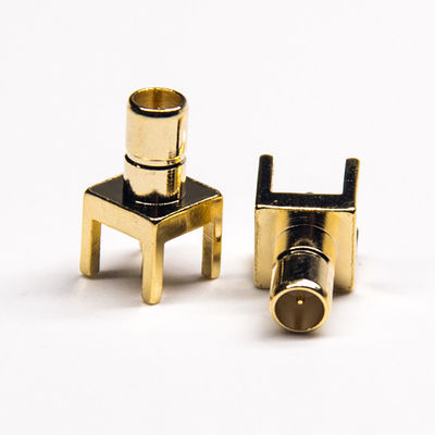 Conector del RF SMB del chapado en oro de 4 agujeros para el soporte L 11.5M M del PWB
