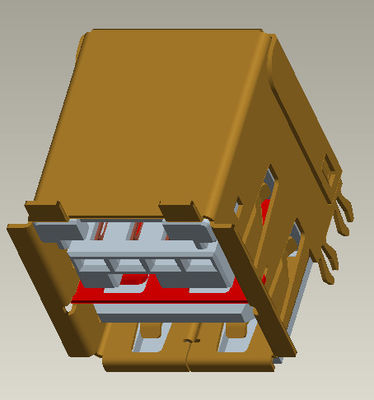tipo de ángulo recto femenino de la inmersión del conector USB el 90° del poder 3.0Amp (con el oído) 5V 12V 24V