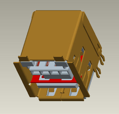 tipo de ángulo recto femenino de la inmersión del conector USB el 90° del poder 3.0Amp (con el oído) 5V 12V 24V